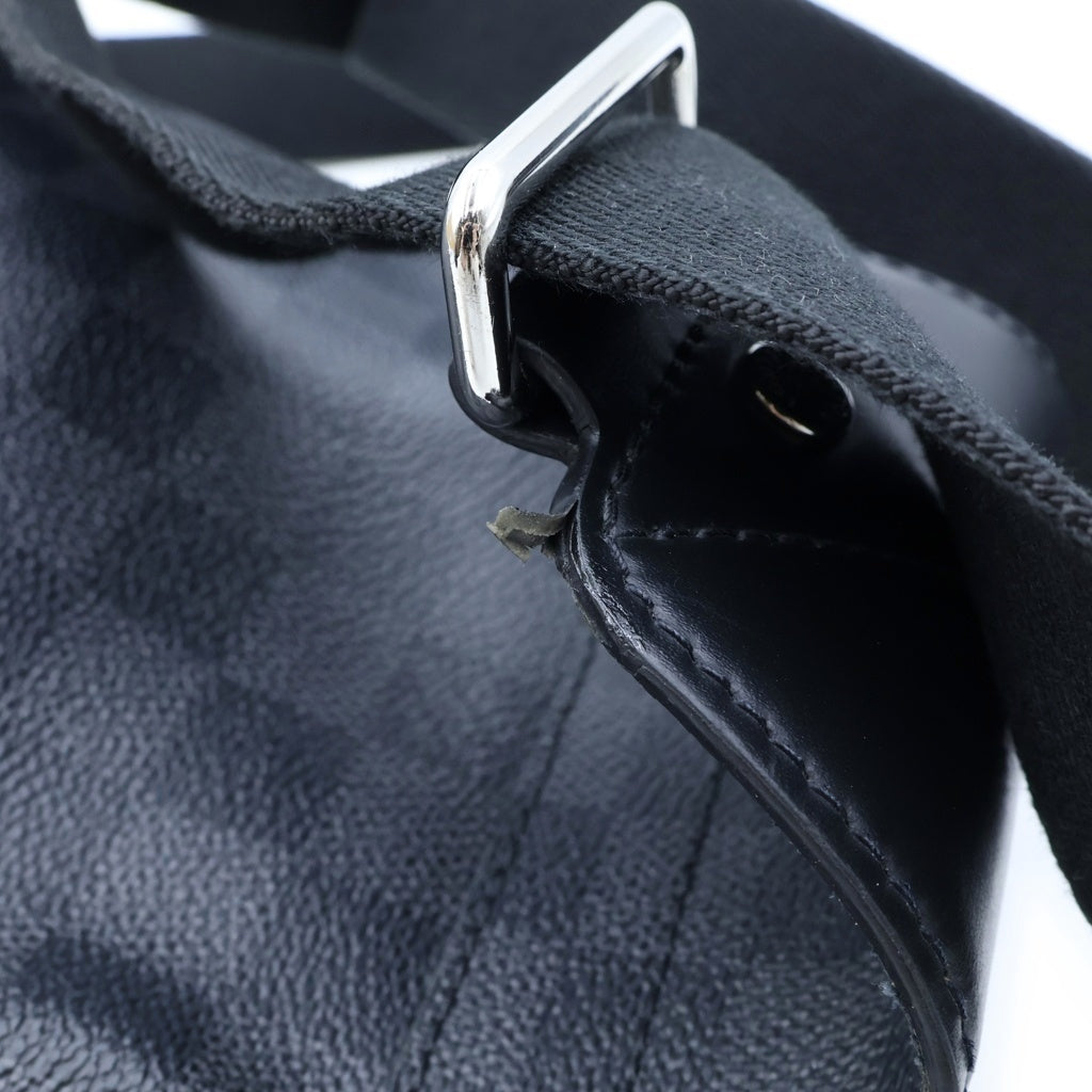 LOUIS VUITTON(ルイヴィトン) ダミエ グラフィット アヴェニュー スリングバッグ ボディバッグ ショルダーバッグ ブラック レザー×PVC N41719 シルバー金具 レディース