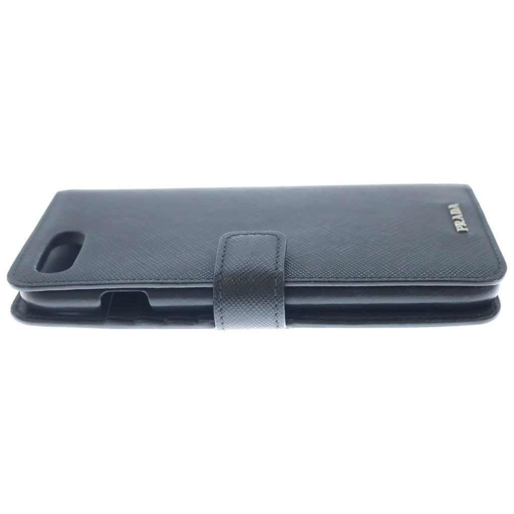 PRADA(プラダ) IPhone8plus ケース 7plusケース 手帳型 サフィアーノ レザー ブラック 2ZH038 レディース