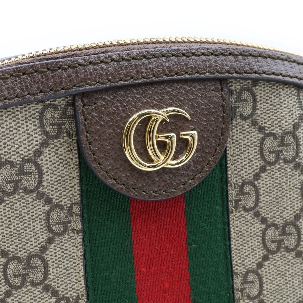 GUCCI(グッチ) GGスプリーム オフィディア ショルダーバッグ ベージュ×ブラウン PVC×レザー 499621 ゴールド金具 レディース