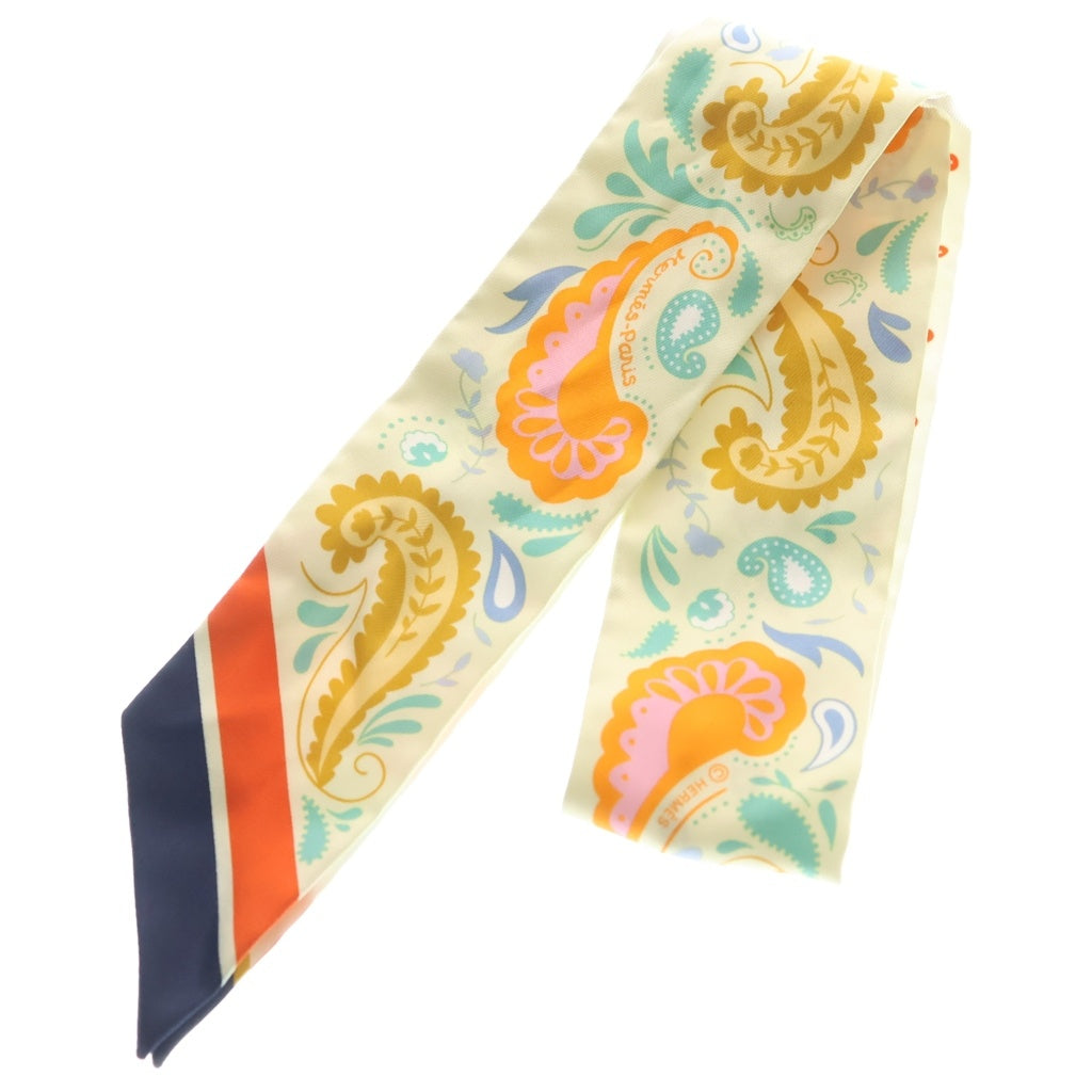 HERMES(エルメス) ツイリー GUEPARDS BANDANA チーター スカーフ シルク グリペール/ルージュアッシュ/マルチカラー レディース