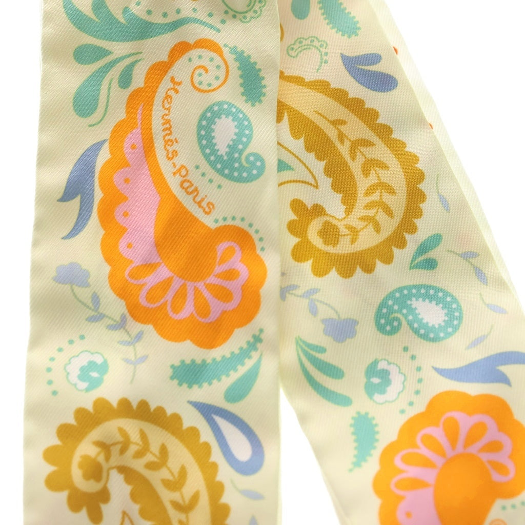 HERMES(エルメス) ツイリー GUEPARDS BANDANA チーター スカーフ シルク グリペール/ルージュアッシュ/マルチカラー レディース
