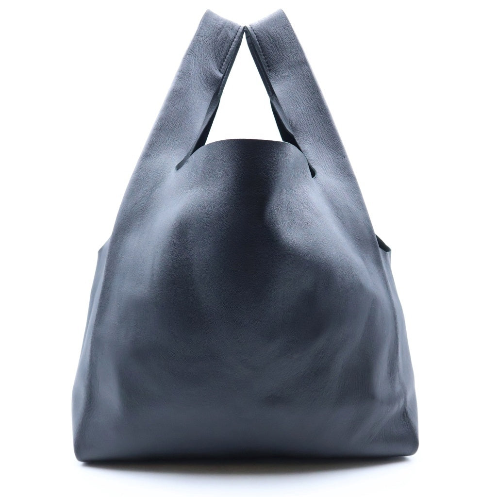 Maison Margiela(メゾンマルジェラ) ショッピングバッグ レザー トートバッグ ブラック S55WC0130 レディース