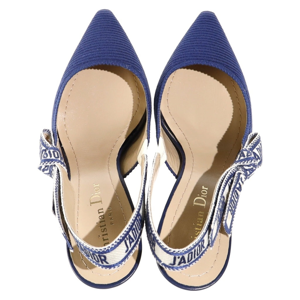 Christian Dior(クリスチャンディオール) スリングバッグヒールパンプス ブルー レディース