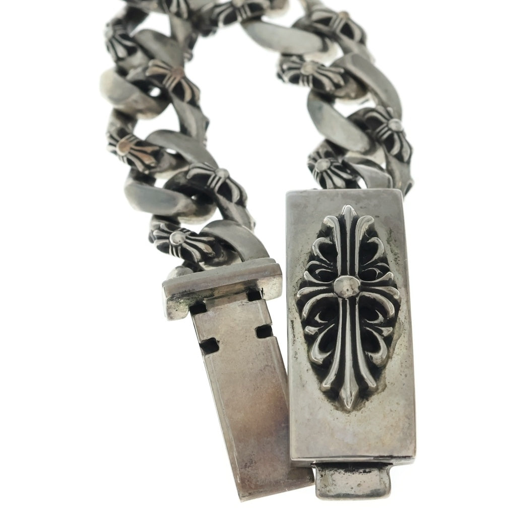 CHROME HEARTS(クロムハーツ) ID FLORAL CRS フローラルクロスIDファンシーリンク ブレスレット 11LINK シルバー BCA166