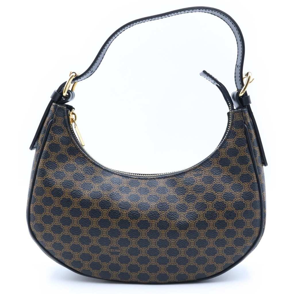 CELINE(セリーヌ) アヴァ マカダム ワンショルダーバッグ ブラウン PVCレザー レディース