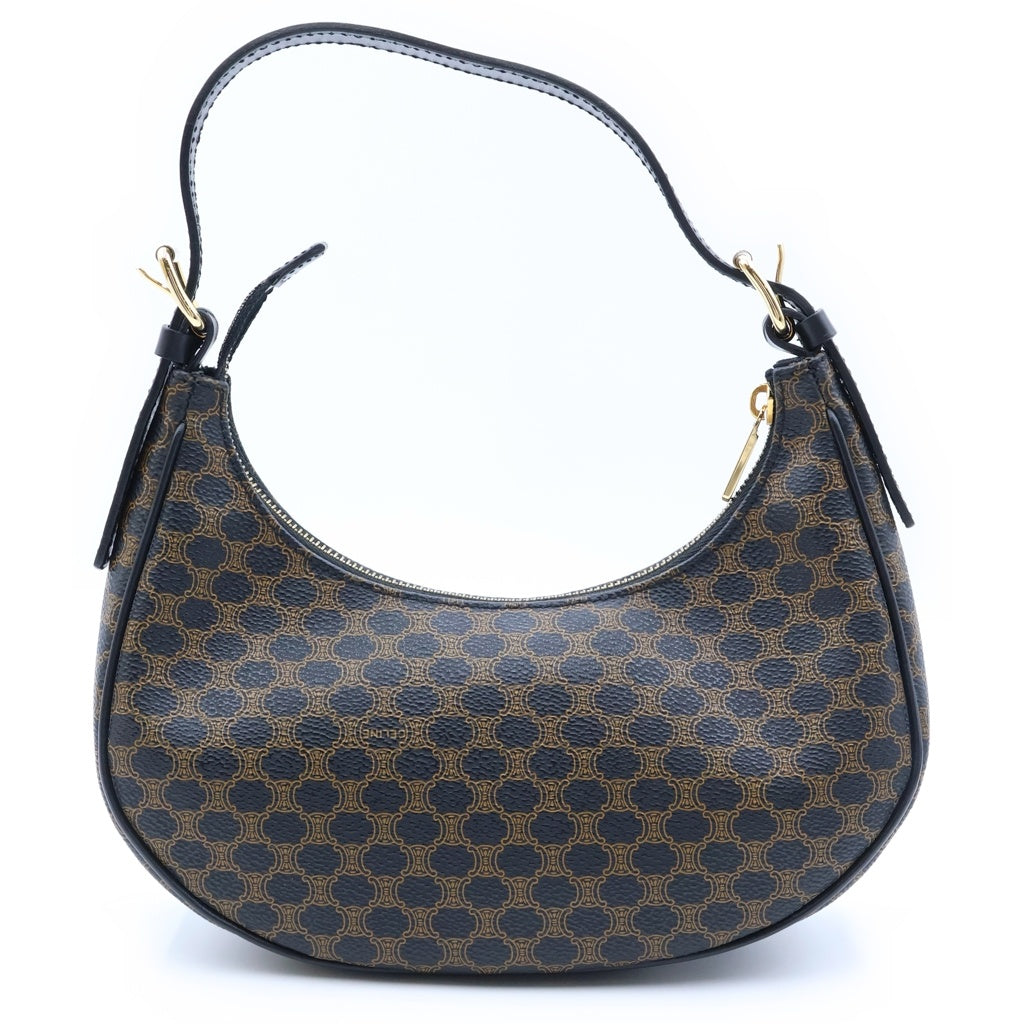 CELINE(セリーヌ) アヴァ マカダム ワンショルダーバッグ ブラウン PVCレザー レディース