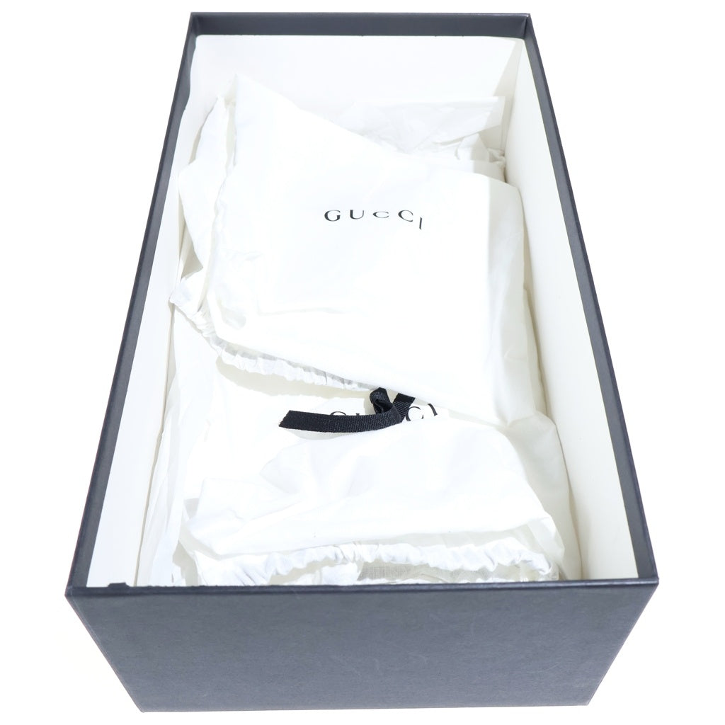 GUCCI(グッチ) GGキャンバス エスパドリーユ スリッポン シューズ ベージュ×ネイビー レザー×キャンバス #8 466903