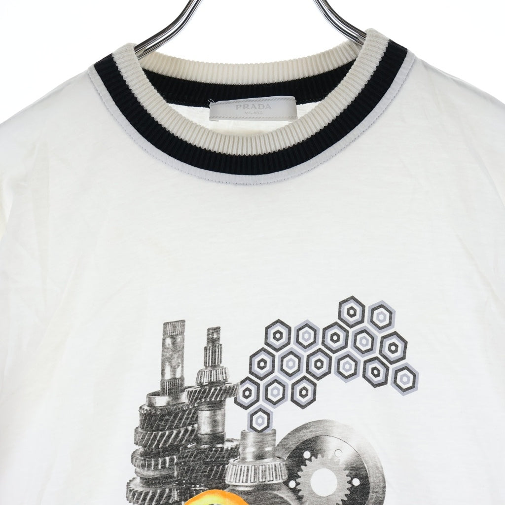 PRADA(プラダ) 2×4 ツーバイフォー Tシャツ 半袖 カットソー グラフィット コットン マルチカラー レディース