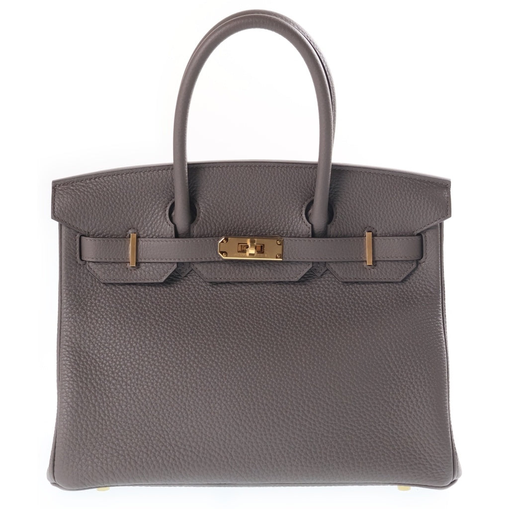 HERMES(エルメス) バーキン30 ハンドバッグ トゴ ゴールド金具 エタン グレー Y刻印 レディース