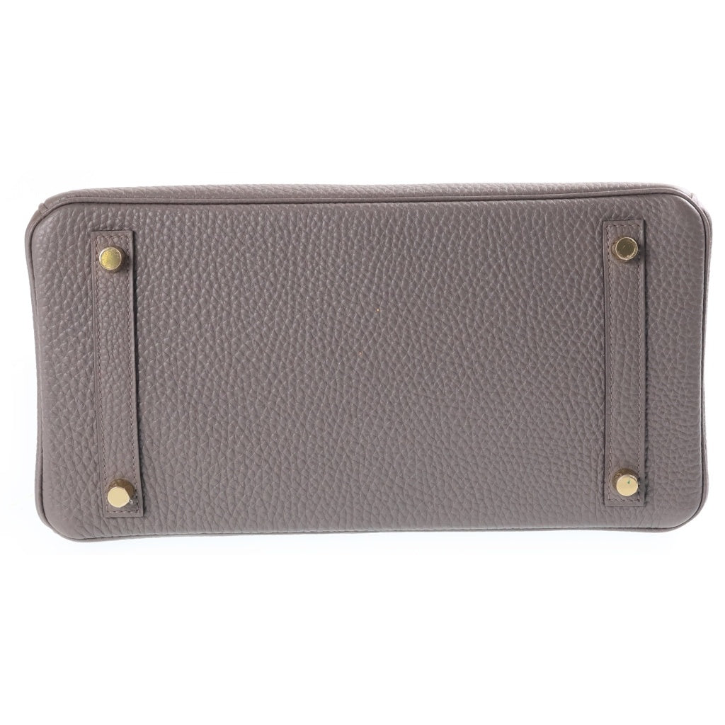 HERMES(エルメス) バーキン30 ハンドバッグ トゴ ゴールド金具 エタン グレー Y刻印 レディース