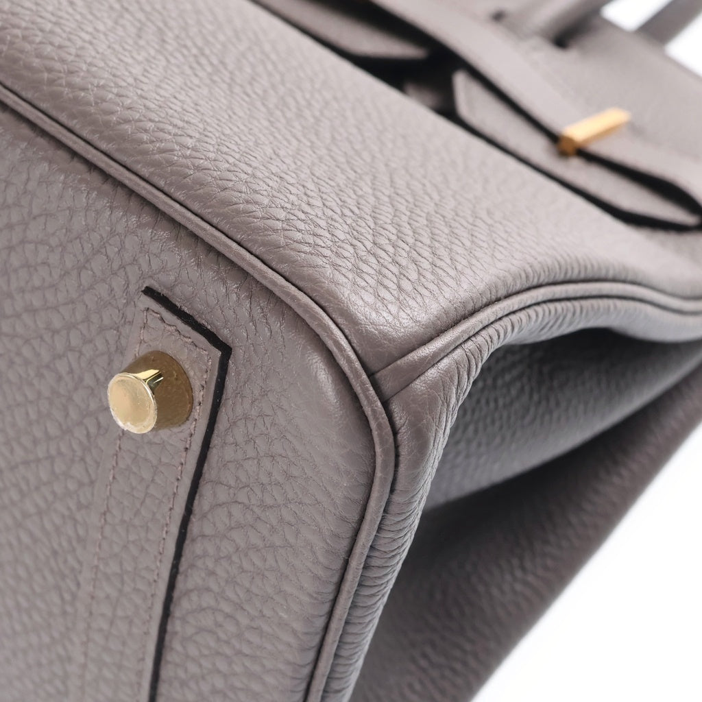 HERMES(エルメス) バーキン30 ハンドバッグ トゴ ゴールド金具 エタン グレー Y刻印 レディース