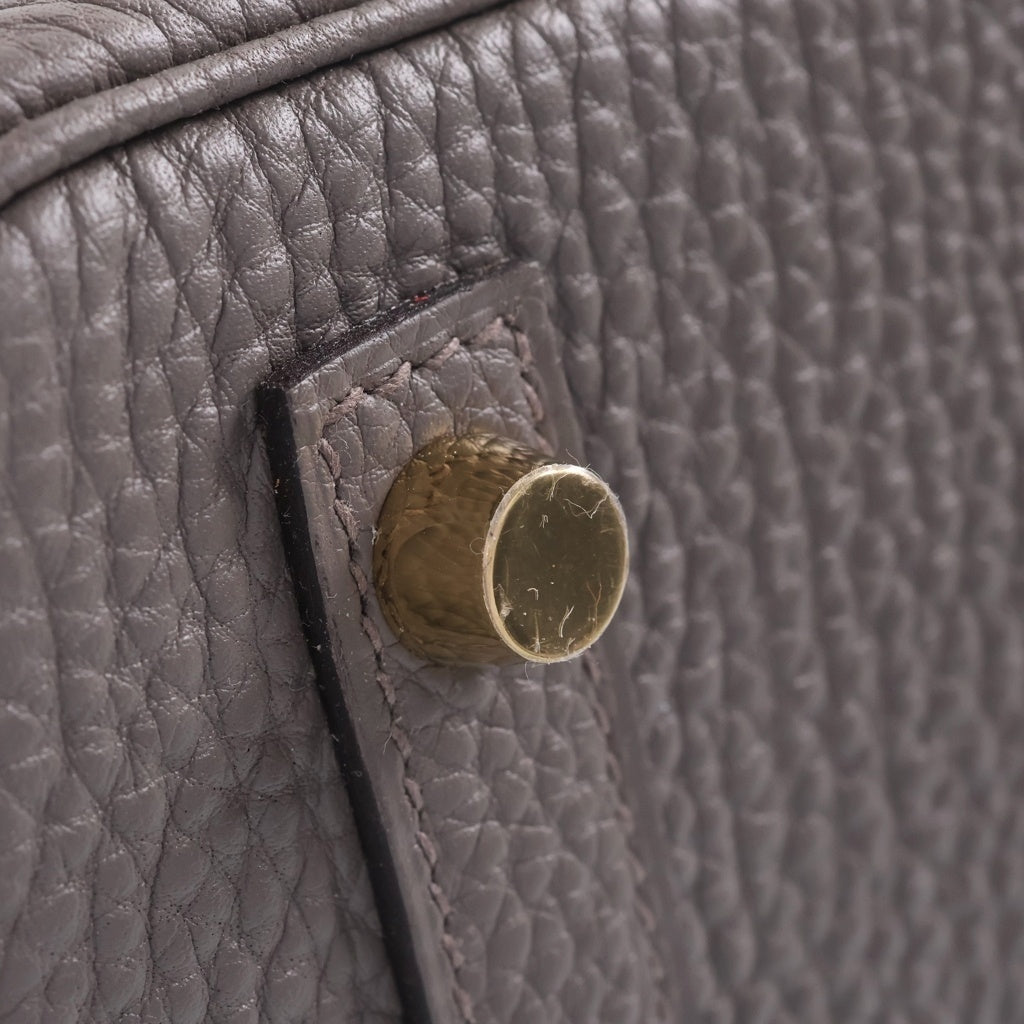 HERMES(エルメス) バーキン30 ハンドバッグ トゴ ゴールド金具 エタン グレー Y刻印 レディース
