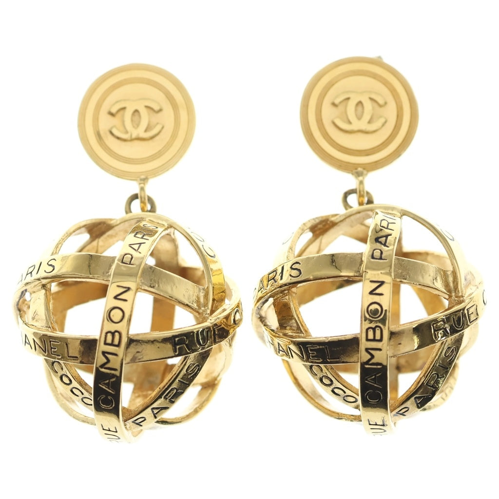 CHANEL(シャネル) ココマーク カンボン イヤリング メタル ゴールド レディース