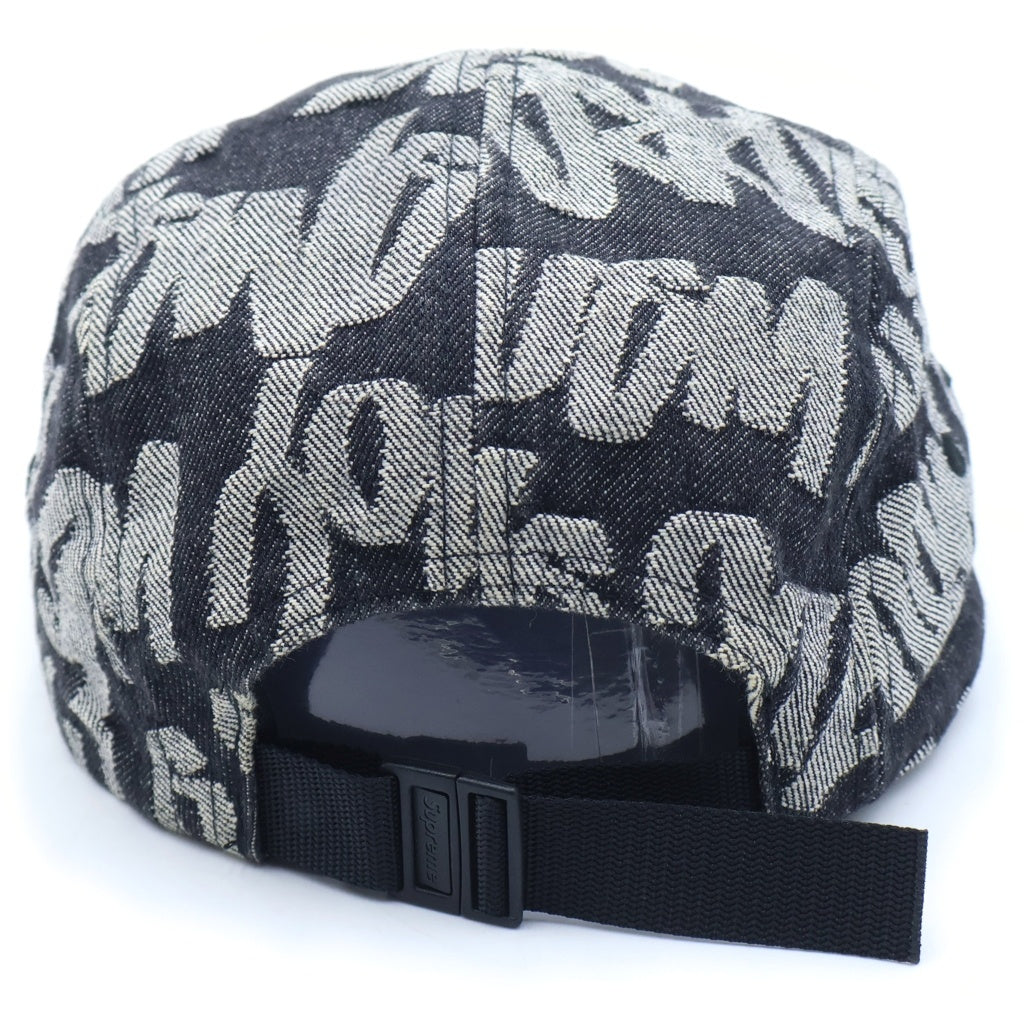 SUPREME(シュプリーム) Fat Tip Jacquard Denim Camp Cap ファット チップ ジャガード デニム キャンプ キャップ 帽子 コットン グレー