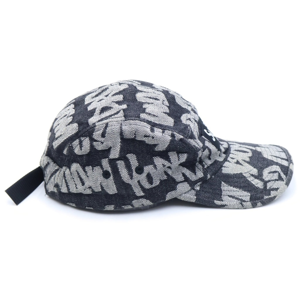 SUPREME(シュプリーム) Fat Tip Jacquard Denim Camp Cap ファット チップ ジャガード デニム キャンプ キャップ 帽子 コットン グレー