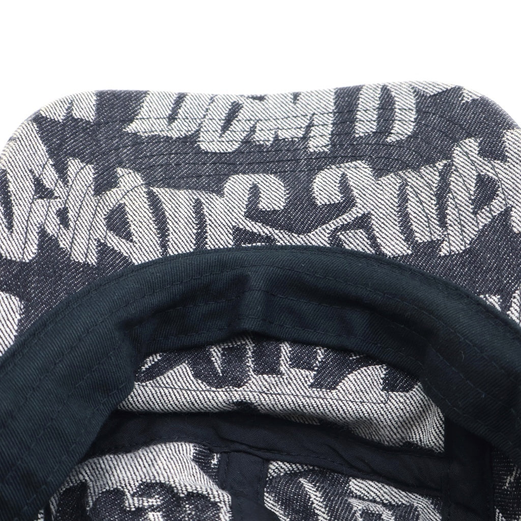 SUPREME(シュプリーム) Fat Tip Jacquard Denim Camp Cap ファット チップ ジャガード デニム キャンプ キャップ 帽子 コットン グレー