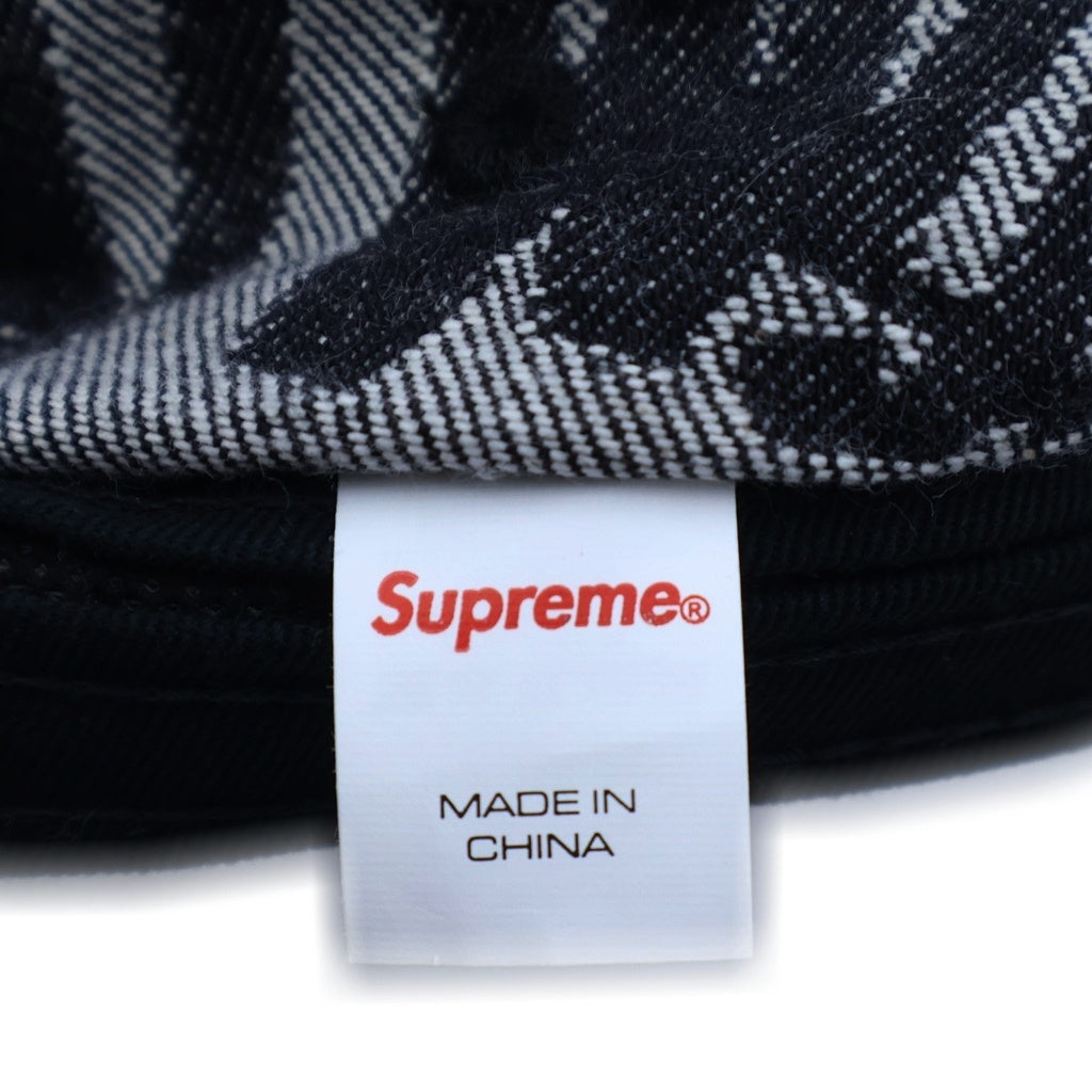 SUPREME(シュプリーム) Fat Tip Jacquard Denim Camp Cap ファット チップ ジャガード デニム キャンプ キャップ 帽子 コットン グレー