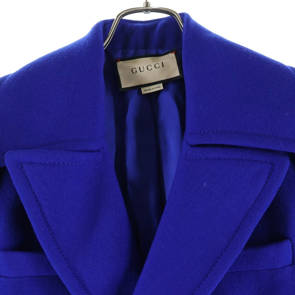 GUCCI(グッチ) ウールロングコート ブルー 669523 ZHW10 レディース