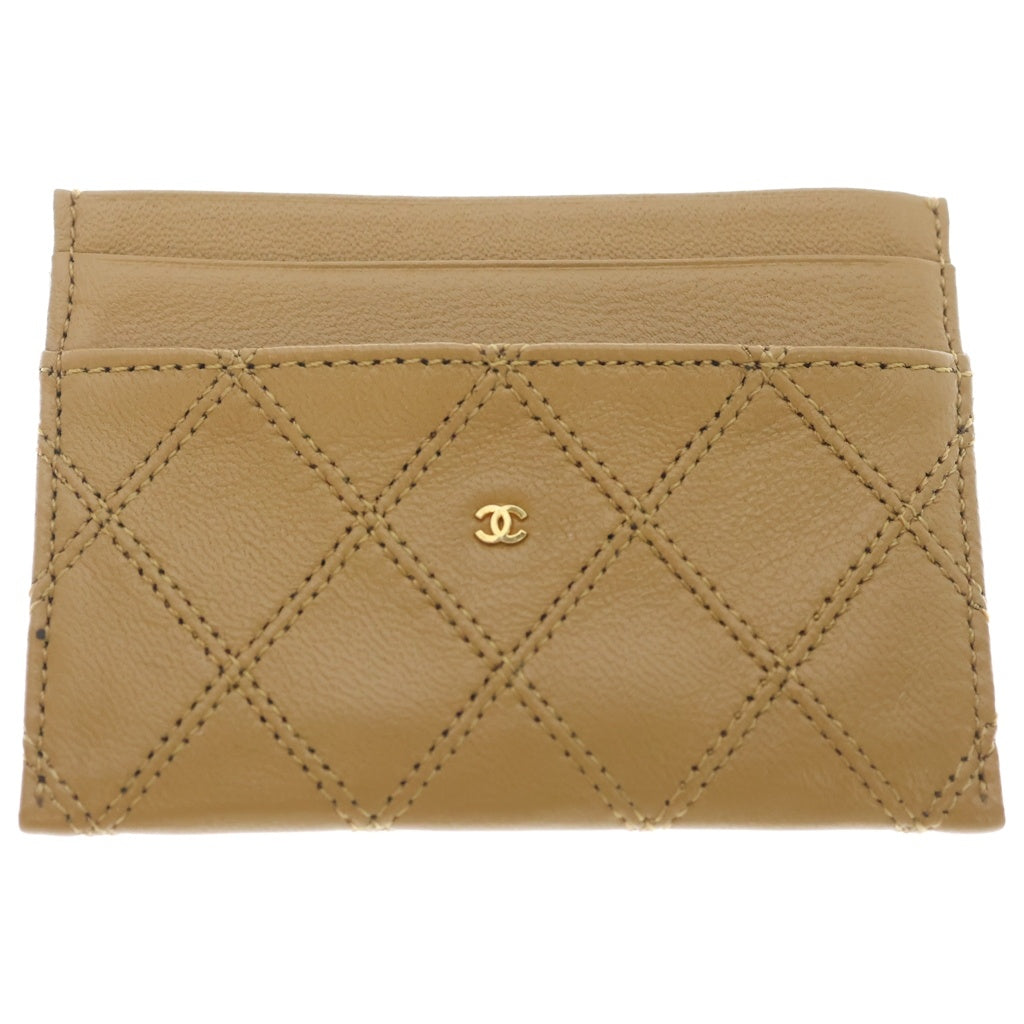 CHANEL(シャネル) ビコローレ カードケース ブラウン レザー レディース