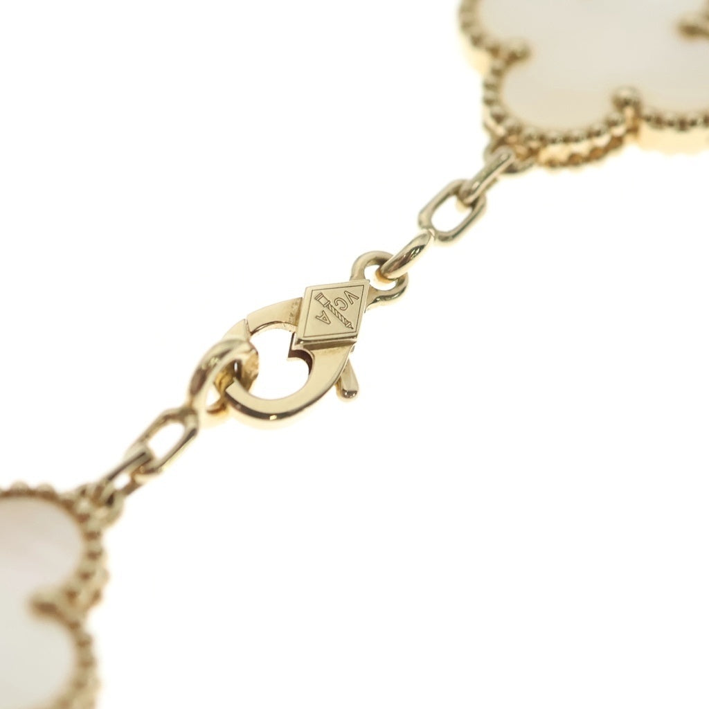 Van Cleef & Arpels(ヴァンクリーフアンドアーペル) ヴィンテージアルハンブラ マザーオブパール 5P ブレスレット Au750YG VCARA41800 レディース
