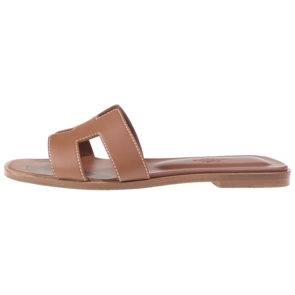 HERMES(エルメス) オランサンダル ブラウン レザー レディース