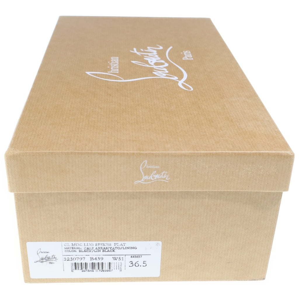 CHRISTIAN LOUBOUTIN(クリスチャンルブタン) MOC LUG SPIKBS FLAT スパイクスタッズ ローファー レザーシューズ ブラック レディース