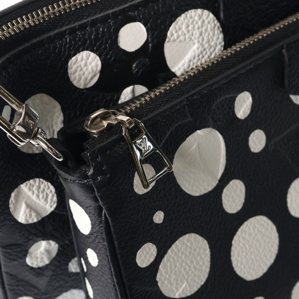 LOUIS VUITTON(ルイヴィトン) LV×YK ミュルティ ポシェット アクセソワール ショルダーバッグ 草間彌生コラボ モノグラム アンプラント レザー ブラック/ホワイト M46410 レディース
