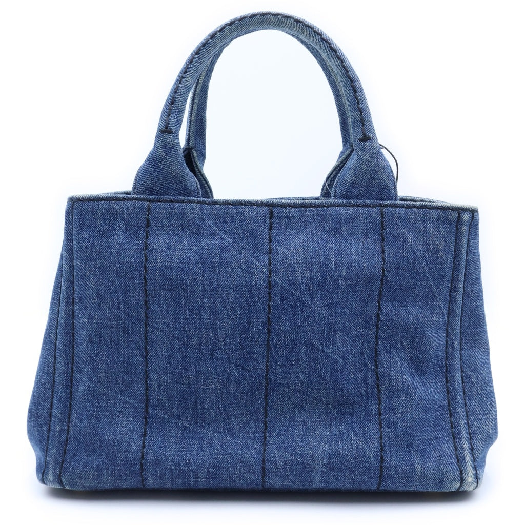 PRADA(プラダ) カナパ ミニ ハンドバッグ インディゴブルー デニム