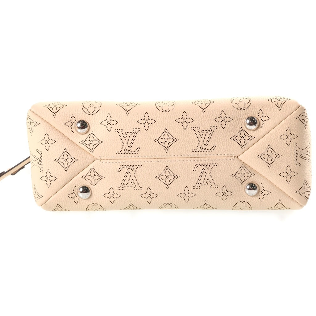 LOUIS VUITTON(ルイヴィトン) マヒナ ハンド・イット・オールPM 2WAYチェーンハンドバッグ ショルダーバッグ ベージュ レザー M24255 シルバー金具 レディース