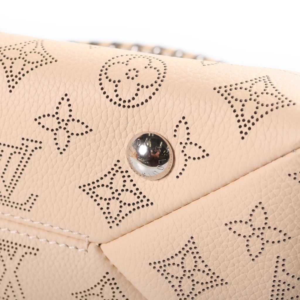 LOUIS VUITTON(ルイヴィトン) マヒナ ハンド・イット・オールPM 2WAYチェーンハンドバッグ ショルダーバッグ ベージュ レザー M24255 シルバー金具 レディース