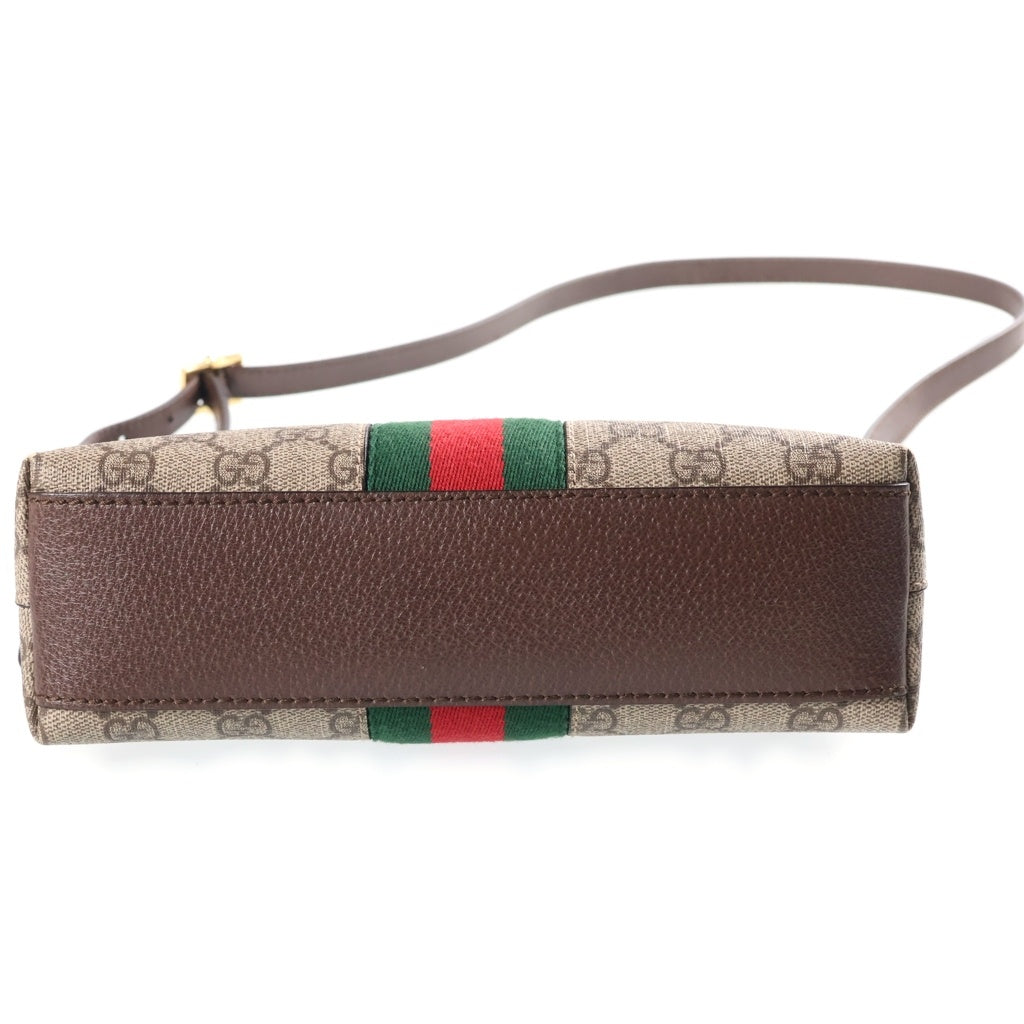 GUCCI(グッチ) GGスプリーム ショルダーバック ブラウン PVCレザー 499621 レディース