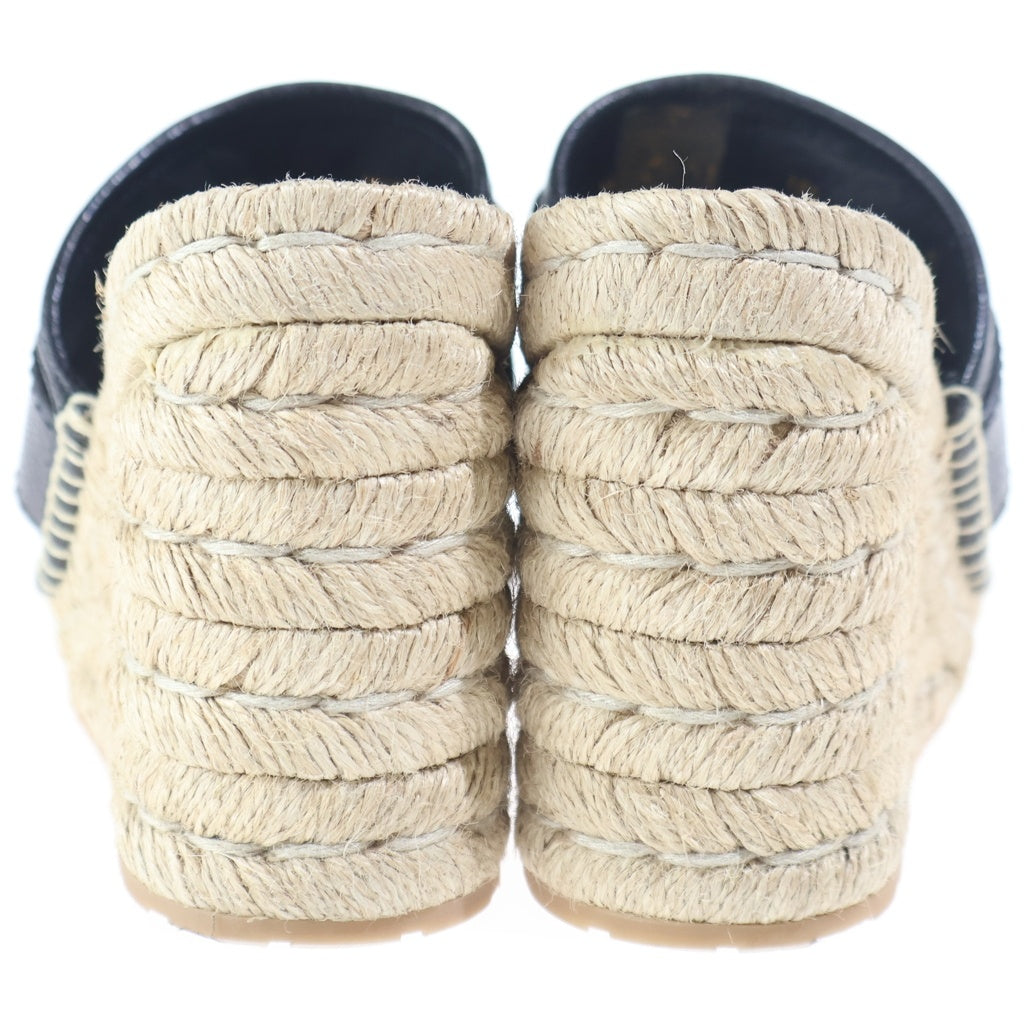 Salvatore Ferragamo(サルヴァトーレ フェラガモ) ロゴエスパードリーユサンダル ブラック×ベージュ レディース