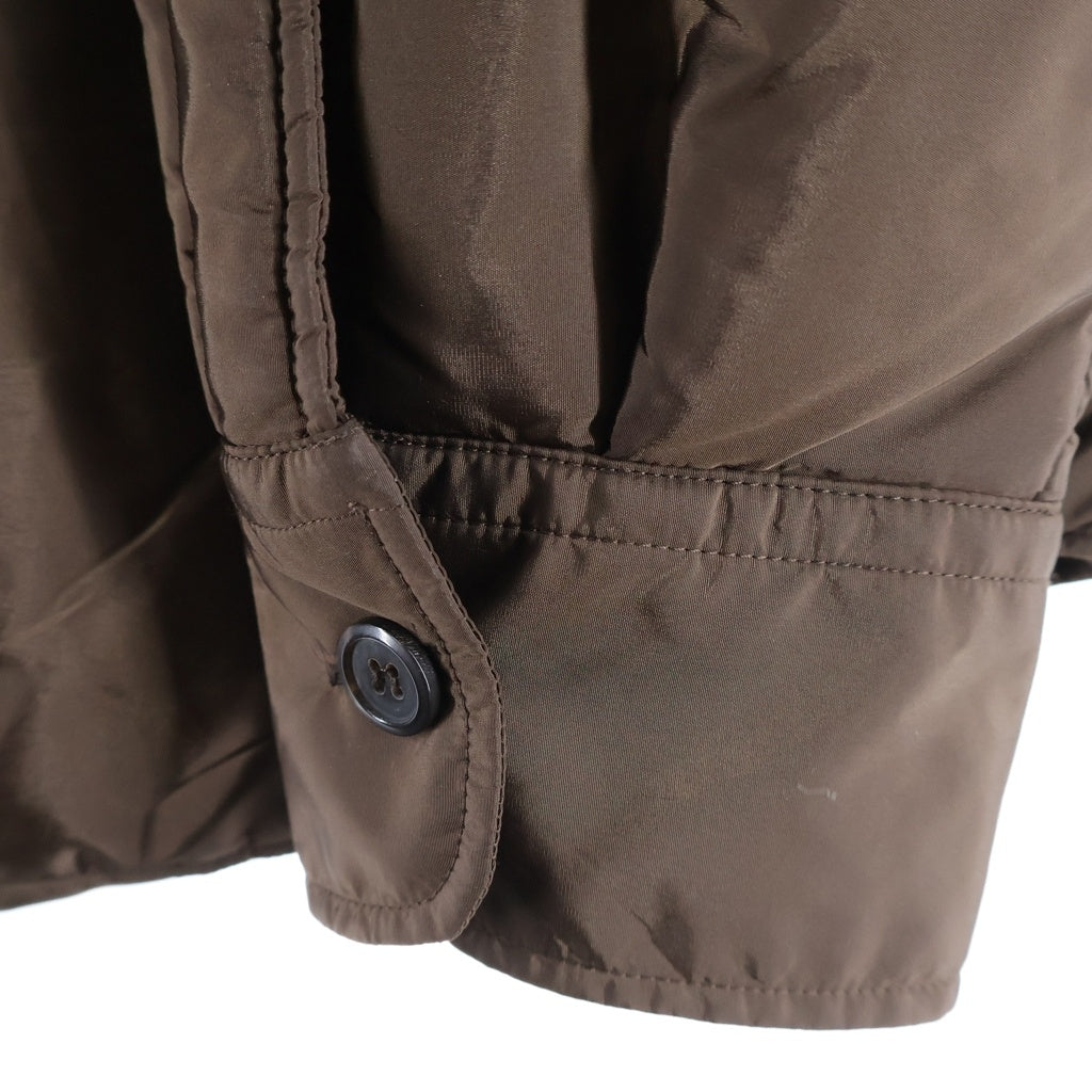 PRADA(プラダ) 25AW Light Re-Nylon Blouson Jacket ライトリナイロン トライアングルロゴプレート 中綿 シャツ ジャケット ブルゾン ブラウン SC823M