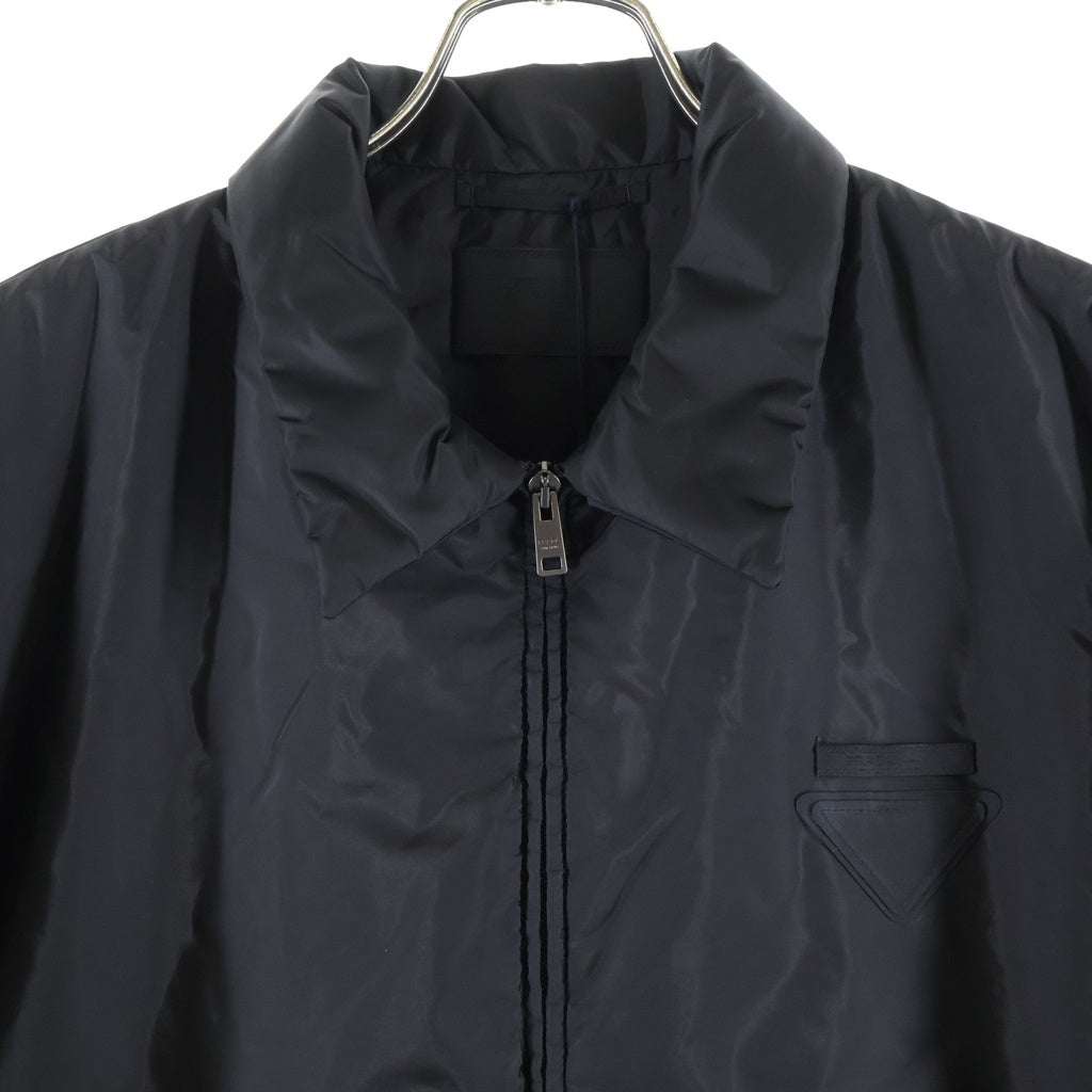 PRADA(プラダ) RE-NYLON Blouson Jacket リナイロン トライアングル ワッペンロゴ ジップアップ ブルゾン ジャケット ブラック SGC9121WQF