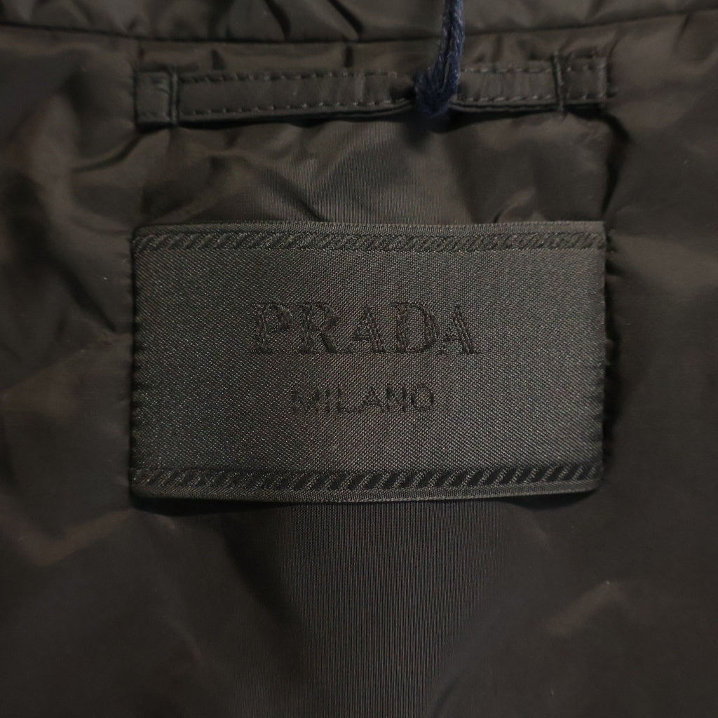 PRADA(プラダ) RE-NYLON Blouson Jacket リナイロン トライアングル ワッペンロゴ ジップアップ ブルゾン ジャケット ブラック SGC9121WQF