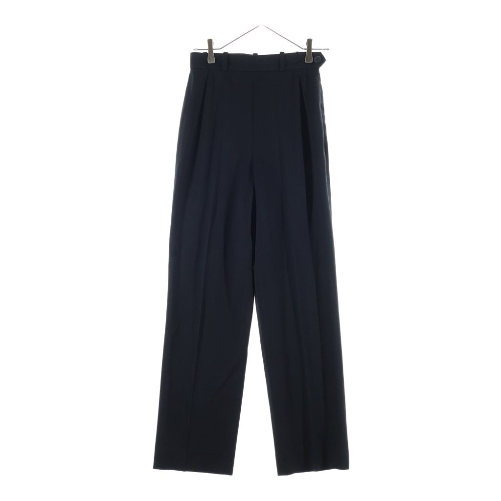 HERMES(エルメス) ウール ストレッチ スラックスパンツ ブラック レディース
