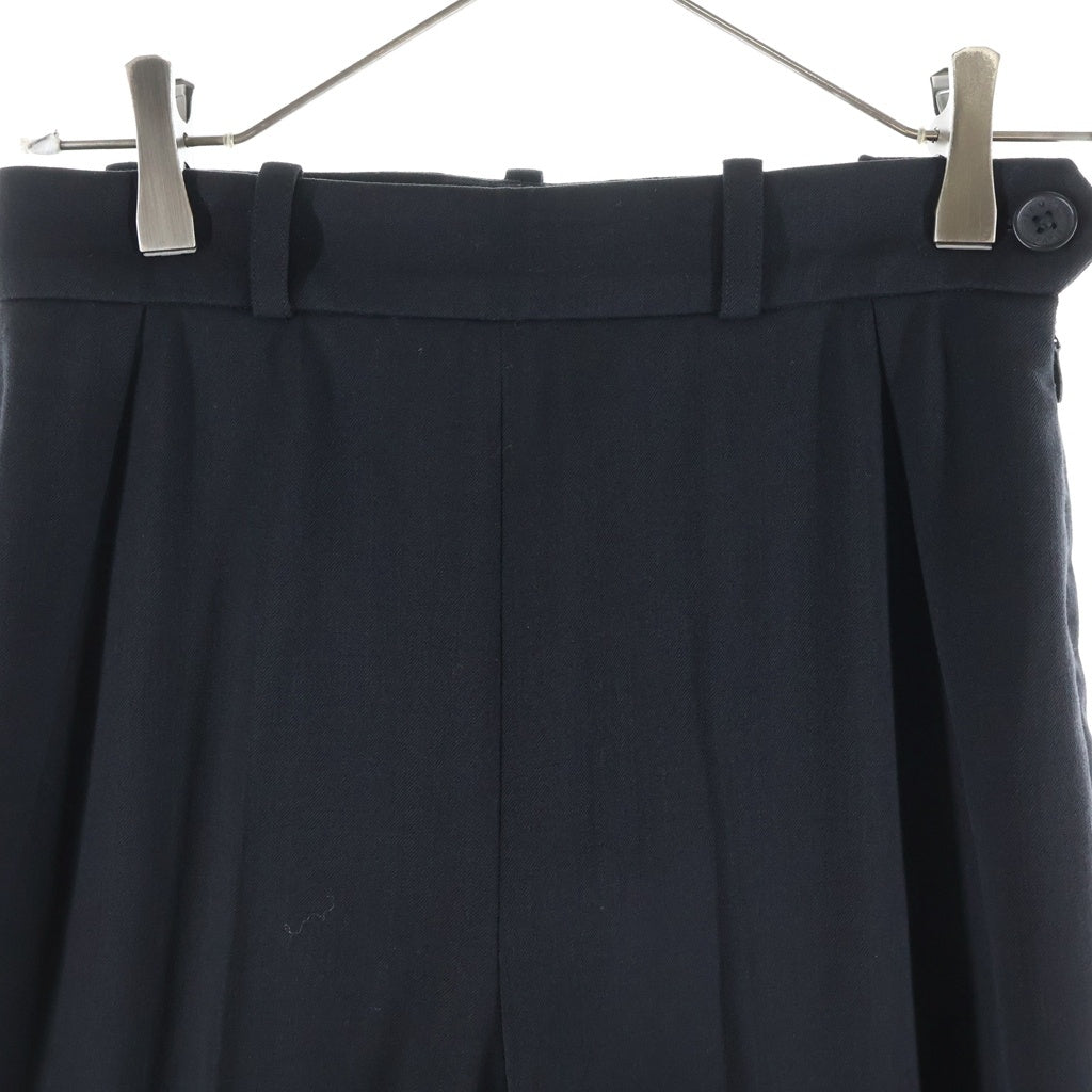 HERMES(エルメス) ウール ストレッチ スラックスパンツ ブラック レディース