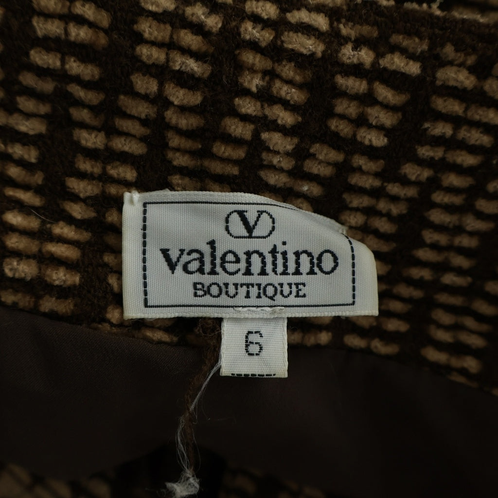 VALENTINO(ヴァレンティノ) ツイードスカート ポリエステル ブラウン レディース