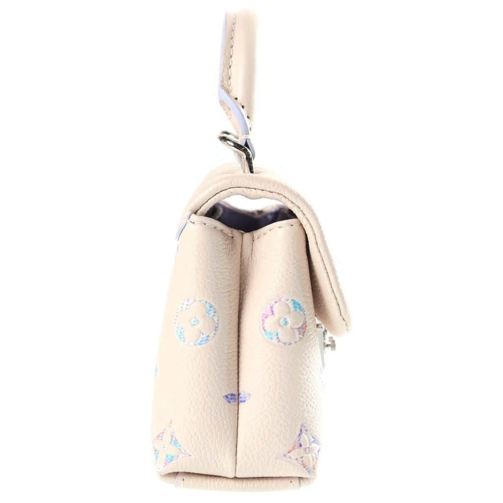 LOUIS VUITTON(ルイヴィトン) ナノ・マドレーヌ ハンドバッグ 2WAYショルダー モノグラム アンプラント レザー アイボリー/パープル M2A374 レディース