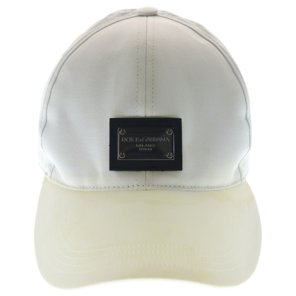 DOLCE & GABBANA(ドルチェアンドガッバーナ) ベースボールキャップ ホワイト コットン 帽子 HA GH590A GF421