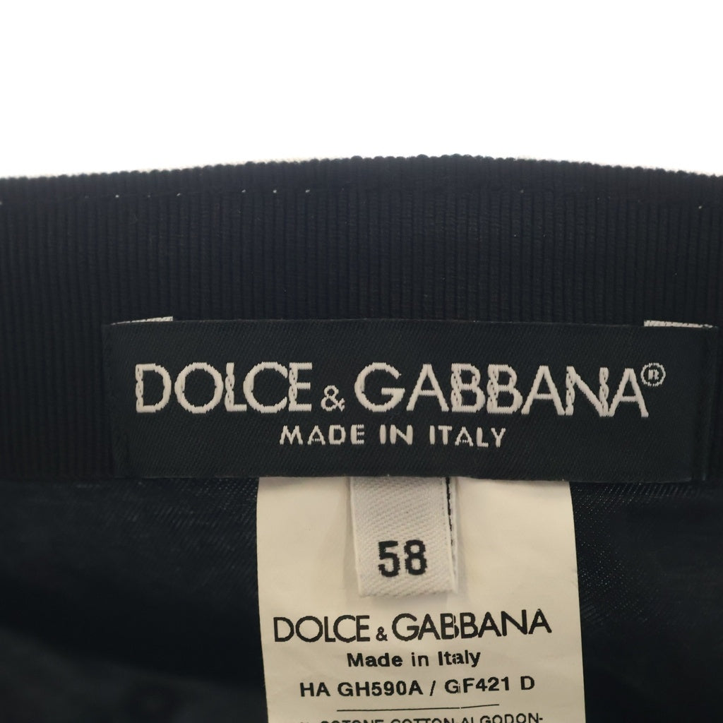 DOLCE & GABBANA(ドルチェアンドガッバーナ) ベースボールキャップ ホワイト コットン 帽子 HA GH590A GF421