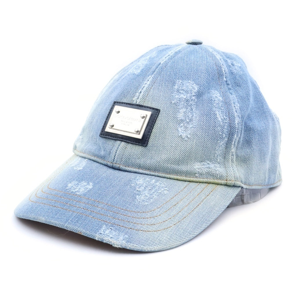 DOLCE & GABBANA(ドルチェアンドガッバーナ) デニムベースボールキャップ ライトブルー コットン HA GH881A G8KE2 I