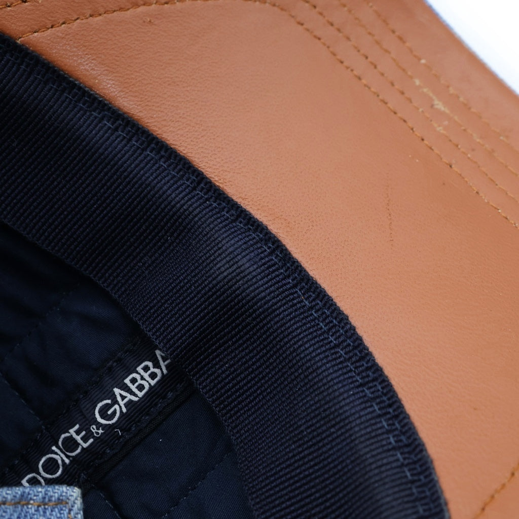 DOLCE & GABBANA(ドルチェアンドガッバーナ) デニムベースボールキャップ ライトブルー コットン HA GH881A G8KE2 I
