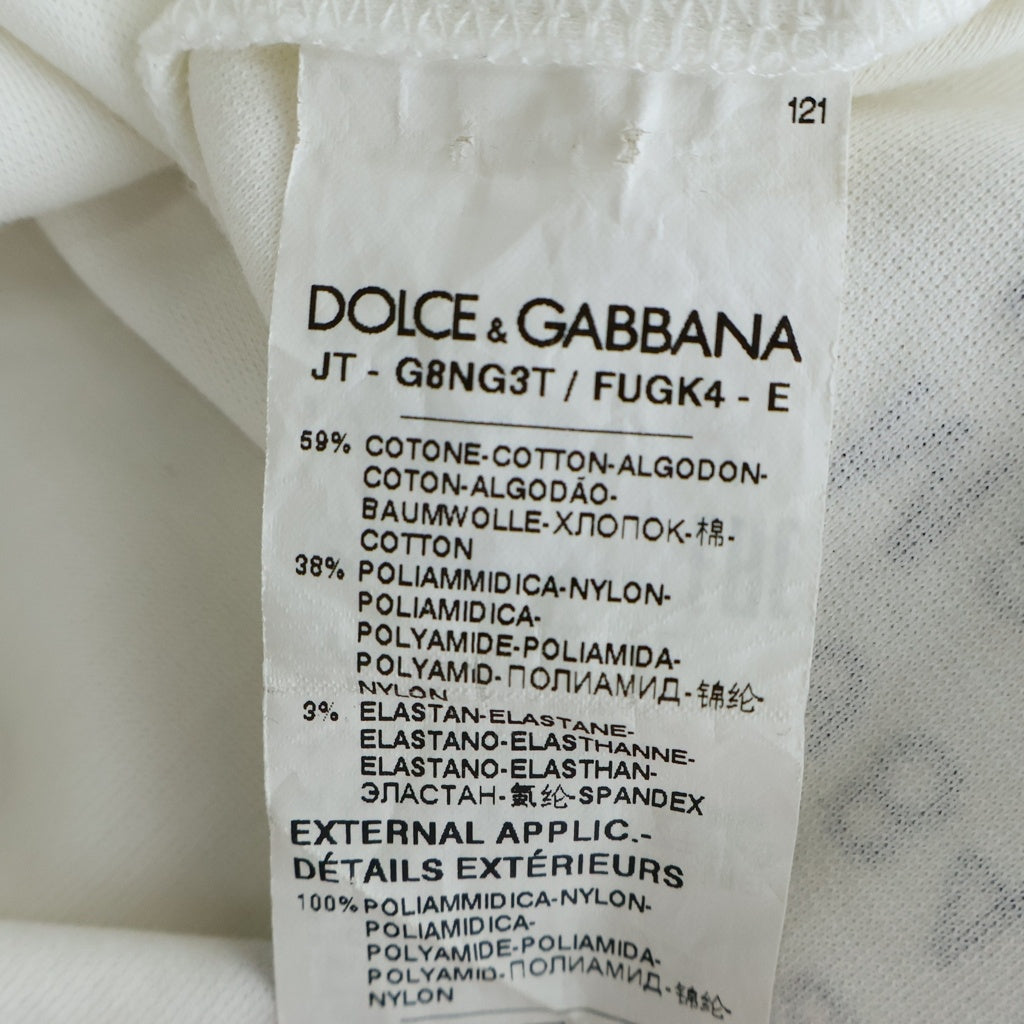 DOLCE & GABBANA(ドルチェアンドガッバーナ) DGロゴ オーバーサイズTシャツ ホワイト コットン G8NG3T FUGK4 E