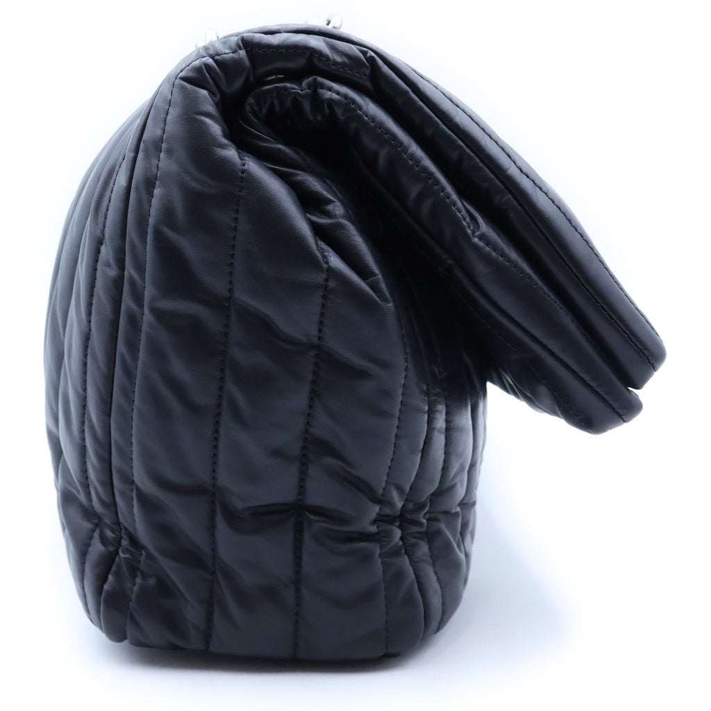 BALENCIAGA(バレンシアガ) モナコ チェーンショルダーバッグ キルティング ブラック ナイロン シルバー金具 レディース