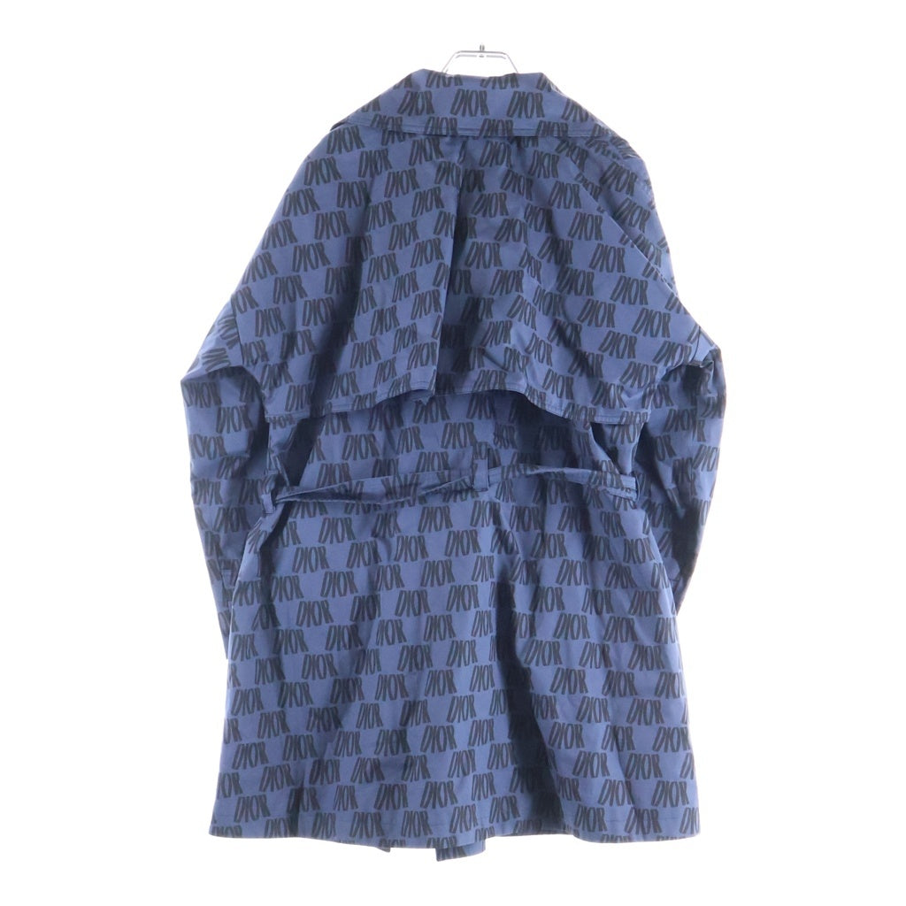 DIOR(ディオール) 総柄 ロゴ トレンチコート ネイビー コットン 2WBM11COAF レディース