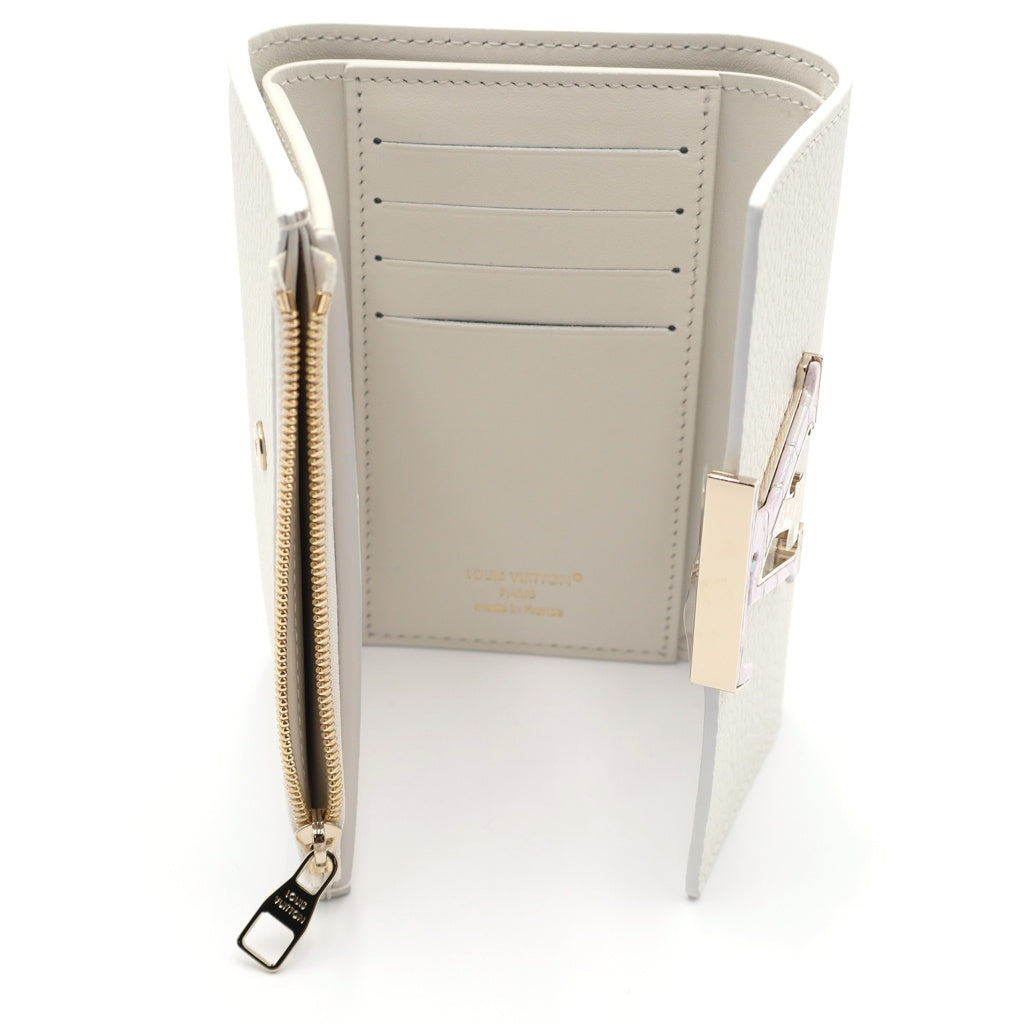 LOUIS VUITTON(ルイヴィトン) カプシーヌ クロコダイル コンパクトウォレットホワイト 財布 N89213 ICタイプ