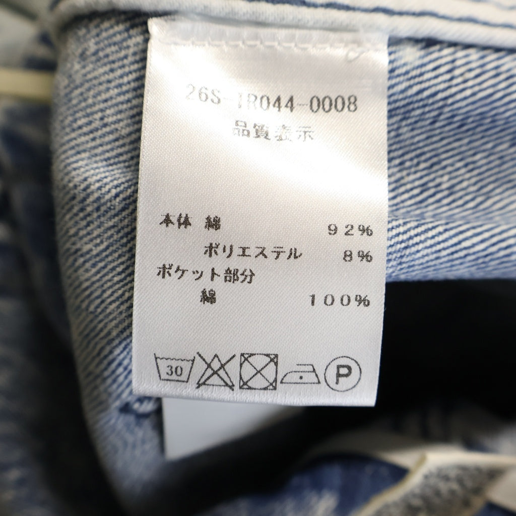 PATOU(パトゥー) 26SS フレア デニムパンツ インディゴ ライトブルー TR044-0008 レディース