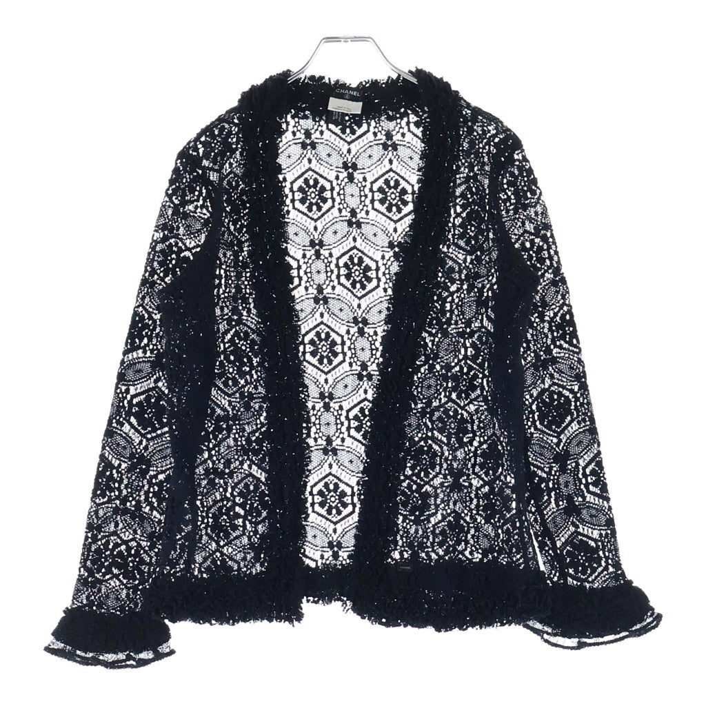 CHANEL(シャネル) レース カーディガン トップス ウール ブラック