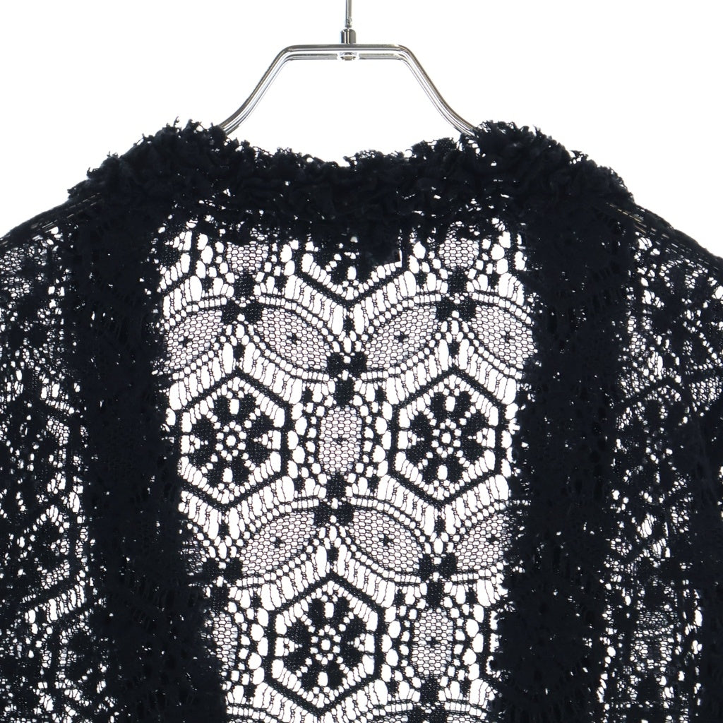 CHANEL(シャネル) レース カーディガン トップス ウール ブラック